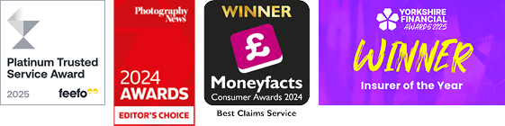 A collection of images showing the awards that The Insurance Emporium has won