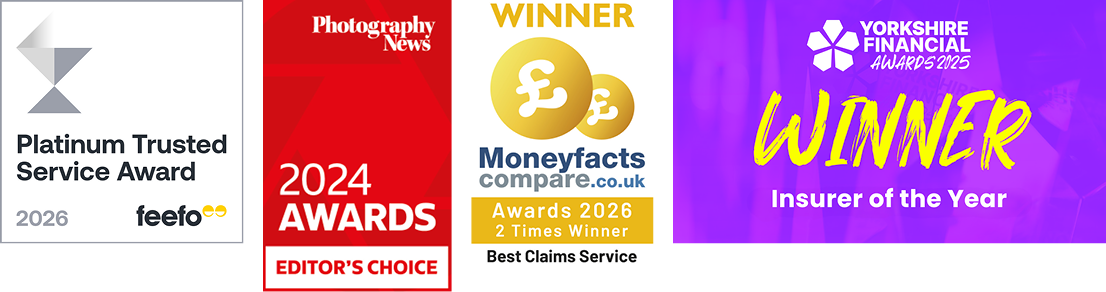A collection of images showing the awards that The Insurance Emporium has won