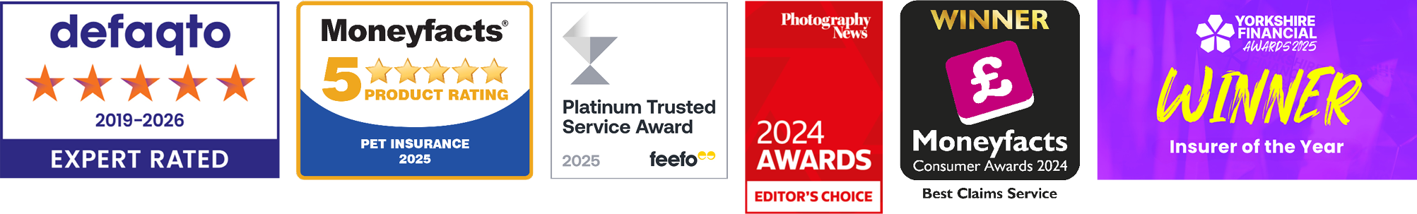 A collection of images showing the awards that The Insurance Emporium has won