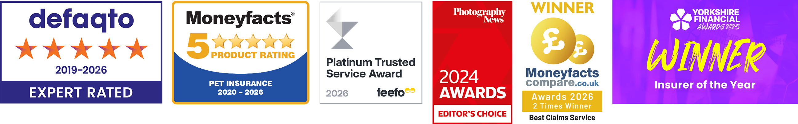 A collection of images showing the awards that The Insurance Emporium has won