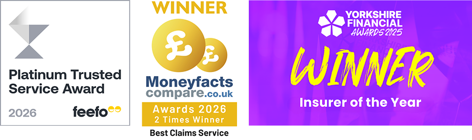 A collection of images showing the awards that The Insurance Emporium has won