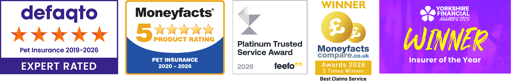 A collection of images showing the awards that The Insurance Emporium has won
