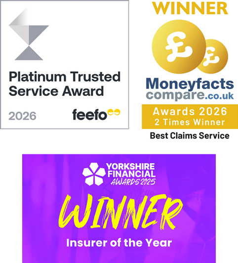 A collection of images showing the awards that The Insurance Emporium has won