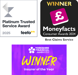 A collection of images showing the awards that The Insurance Emporium has won